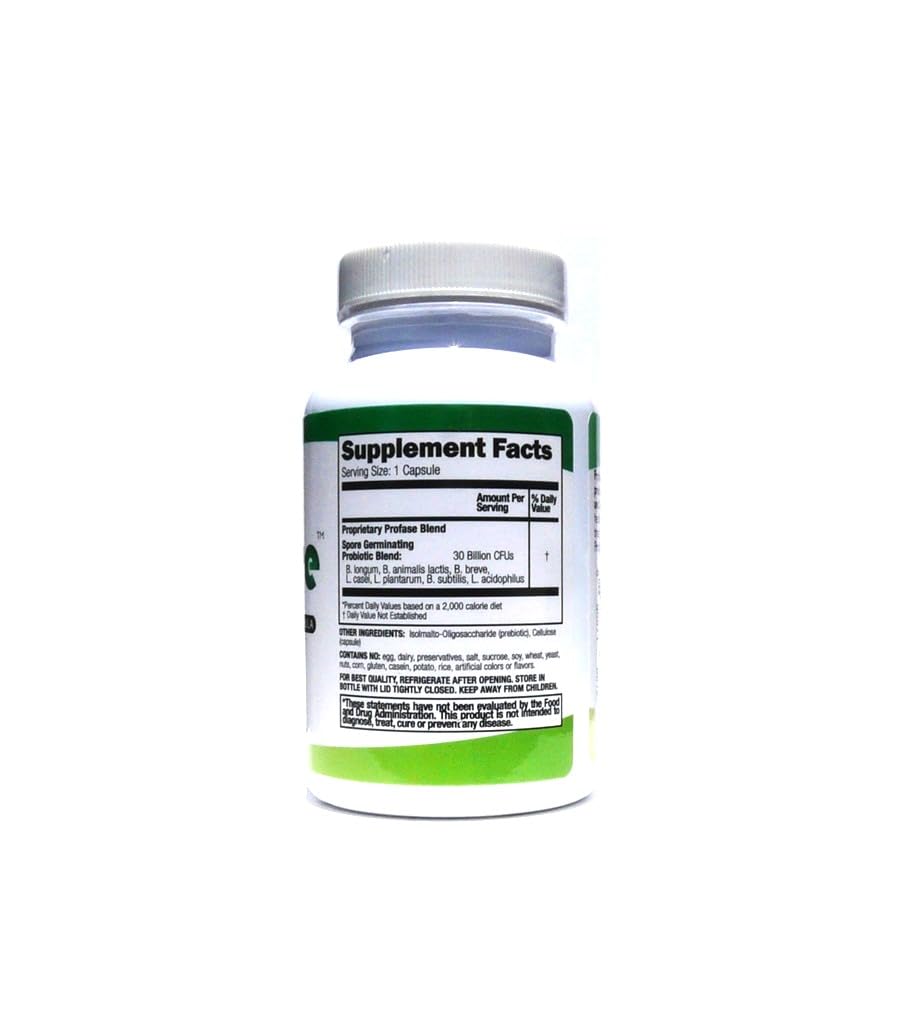 Profase Bacillus Subtilis Probiotic Capsules, 120 Capsules