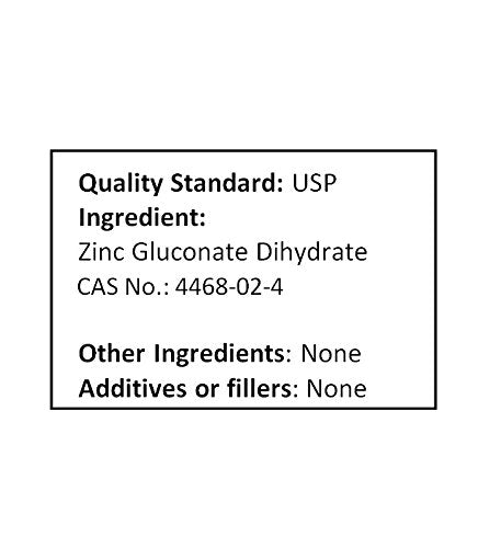 NuSci Zinc Gluconate Powder, 17.64 oz