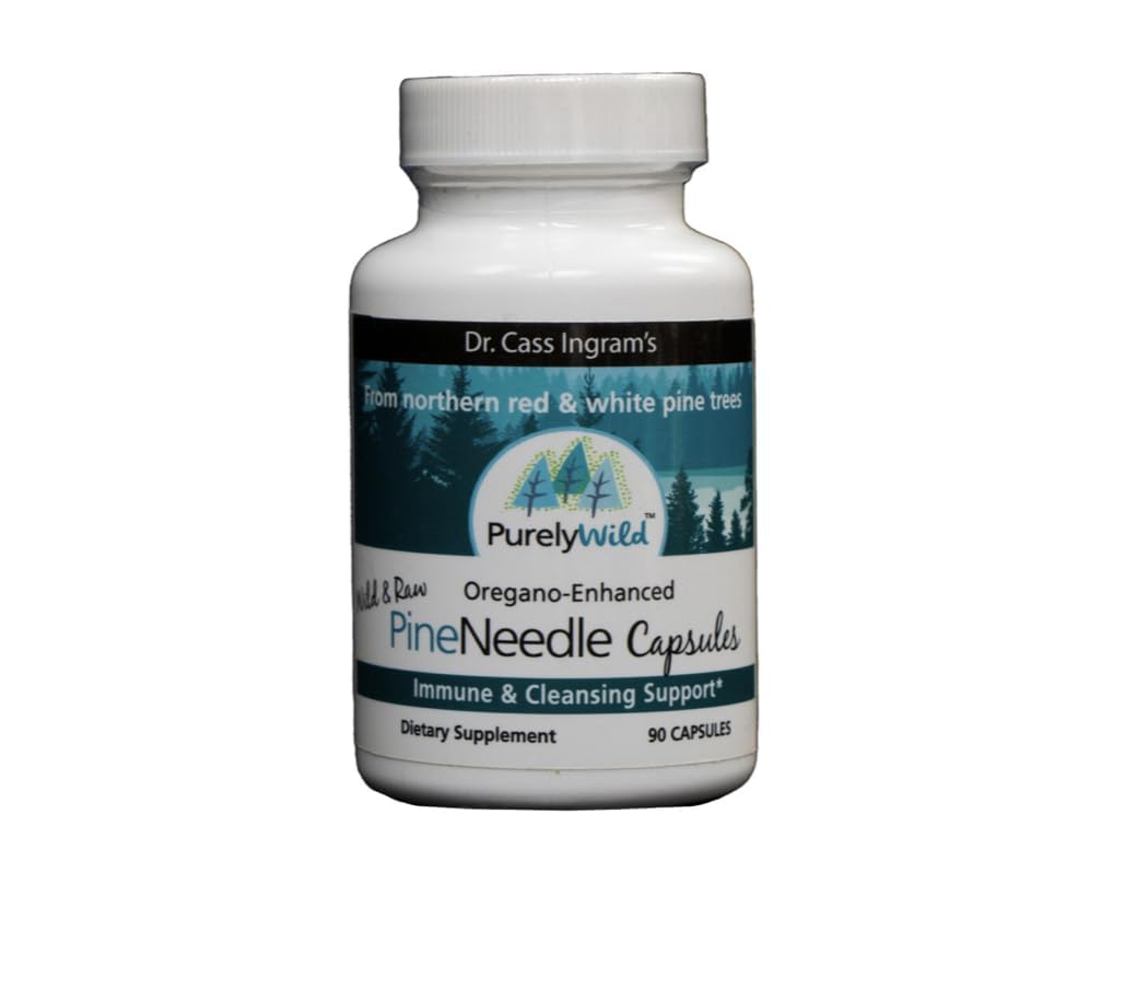 PURELY WILD Wild Pine Needle Capsules with Spruce, Black Cumin & Oregano, Immune Support & Respiratory Wellness, 90 Capsules
