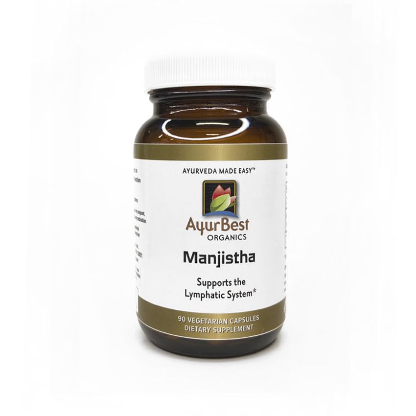 AyurBest Manjistha Herbal Supplements 400mg Capsules, 90 Count