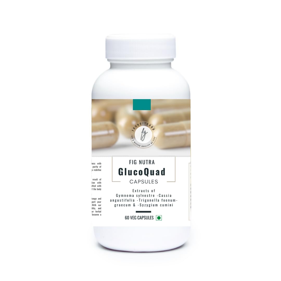 FounditGood FiG Nutra GlucoQuad Capsules, 60 Veg Capsules