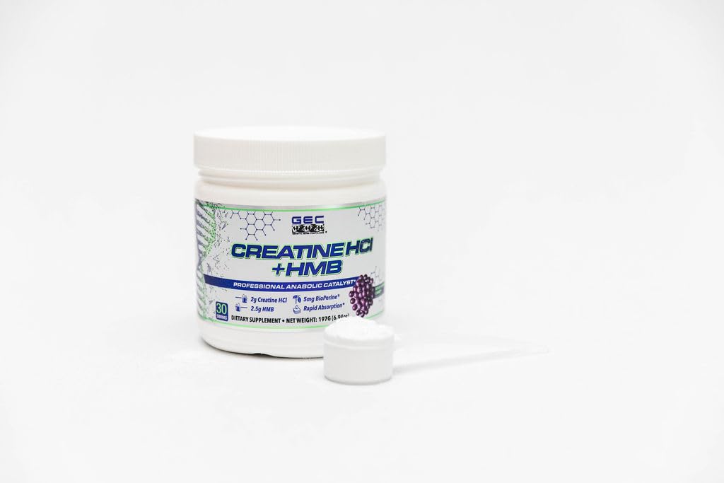 Genetic Edge Compounds Creatine HCl + HMB for Athletes – Performance & Recovery Formula, Powder, 6.94 oz