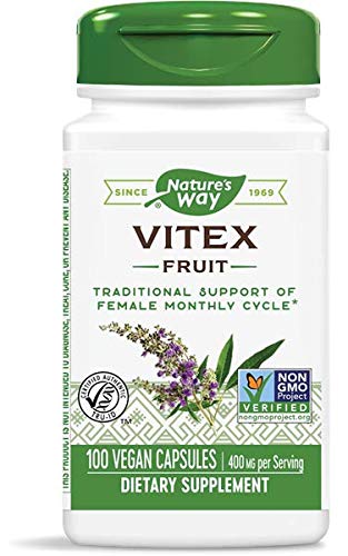 Nature's Way Vitex Chaste Tree 400 mg Capsules 300 Count