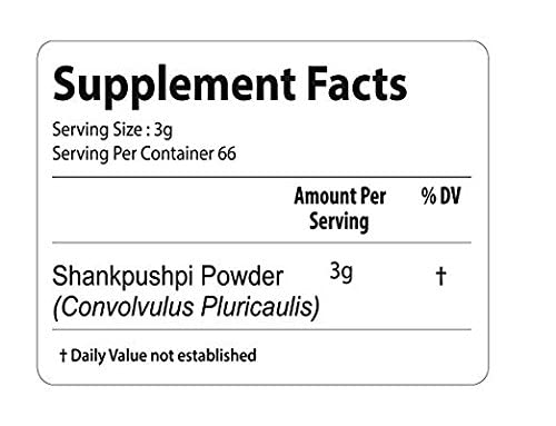 bixa BOTANICAL Shankhapushpi Powder 7 Ounce