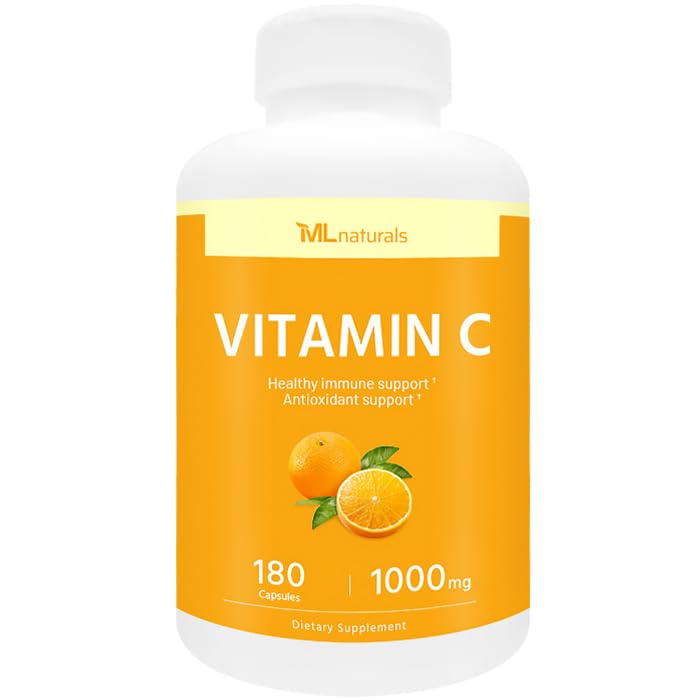 ML Naturals Vitamin C 1000mg Capsule, 180 Count