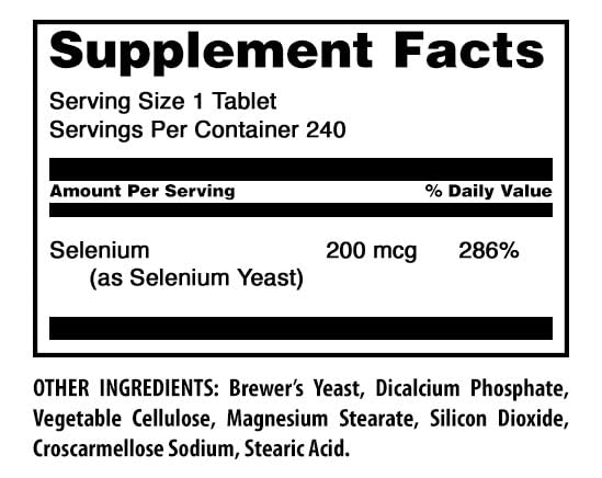 Amazing Nutrition Selenium 200 mcg Tablets, 240 Count