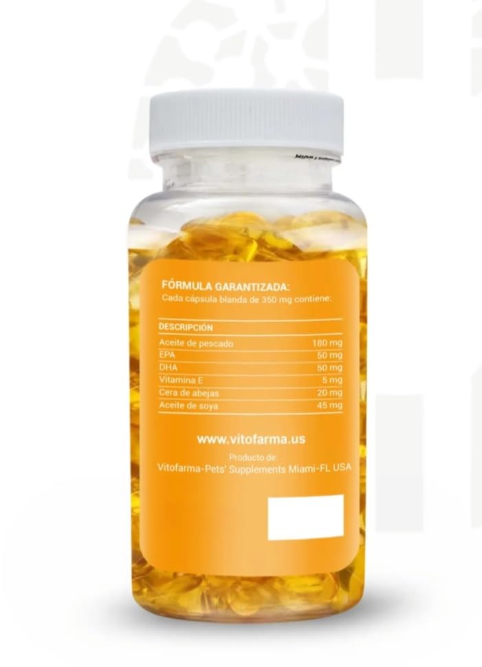 VITOFARMA Omega 3 for Roosters EPA & DHA Fish Oil Soft Gel, 1 Bottle