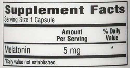 Bio-Tech Pharmacal Melatonin 5 mg Capsule, 100 Count
