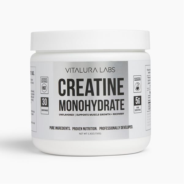 Vitalura Labs Pure Creatine Monohydrate Powder, 1 Ounce