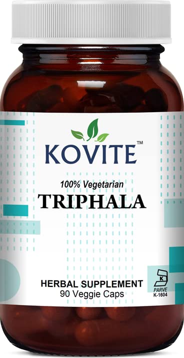 Kovite Organic Triphala 500 mg Capsules, 90 Count