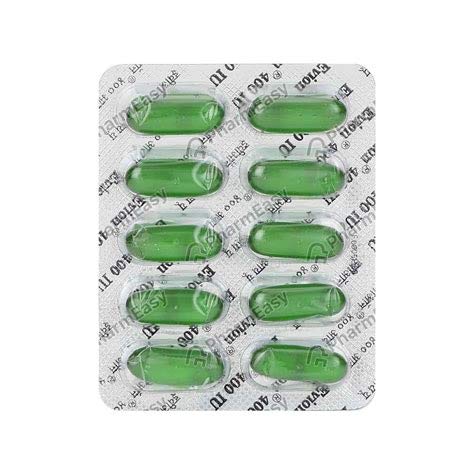 Artcollectibles India Evion Vitamin E Capsules 400mg, 100 Capsules