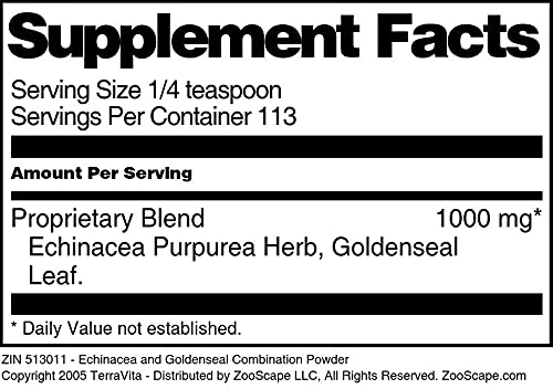 Terravita Echinacea and Goldenseal Combination Powder 12 oz