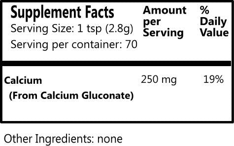 Daily Manufacturing Calcium Gluconate Powder, 7 Ounces
