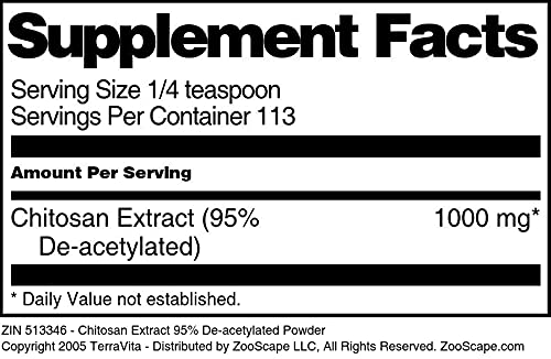 Terravita Chitosan Extract 95% Deacetylated Powder, 12 oz