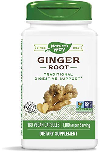 Nature's Way Ginger Root Premium 550 mg Capsules 180 Count