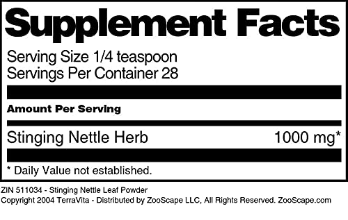 Terravita Stinging Nettle Leaf Powder 1 oz