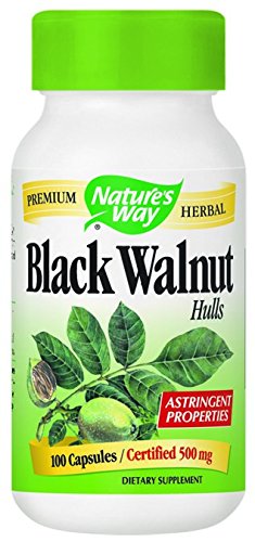 Nature's Way Black Walnut Hulls 500 mg Capsules, 200 Count
