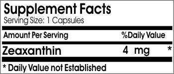 Naturetition Supplements Zeaxanthin 4mg Capsules, 100 Capsules