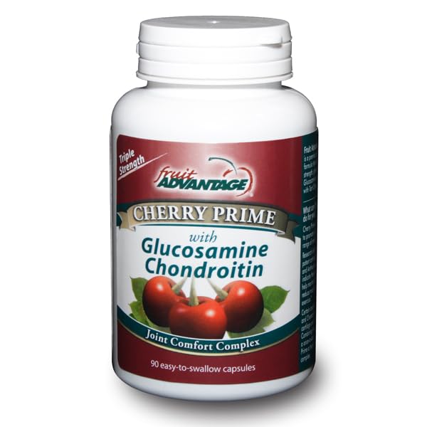 Fruit Advantage Cherry Prime Montmorency Tart Cherry with Glucosamine & Chondroitin Capsules, 12 Pack