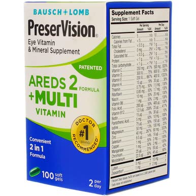 Bausch + Lomb PreserVision Eye Vitamin Mineral Softgel 200