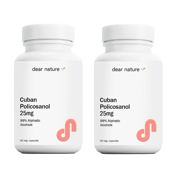 Dear Nature Cuban Policosanol 25mg Capsules, 90 Count