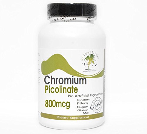 Naturetition Supplements Chromium Picolinate 800mcg Capsules, 1 Count