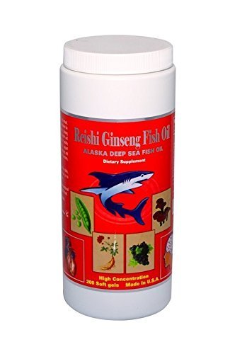 Unknown Reishi Ginseng Fish Oil Capsules, 200 Capsules