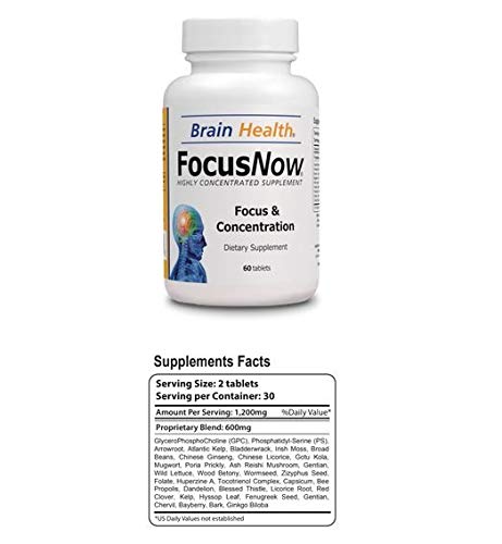 Organic Farms Vitamins Focus Now Tablets 60 Count