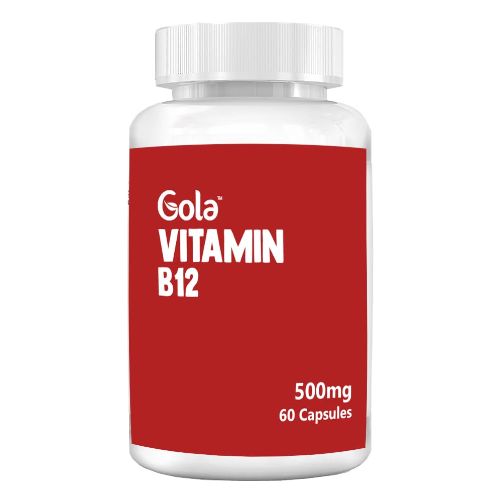GOLA FOODS Vitamin B12 1000mg Capsules, 60 Count