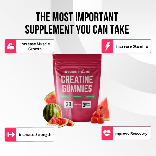 Sweet Cre Creatine Monohydrate Gummies 30 Count