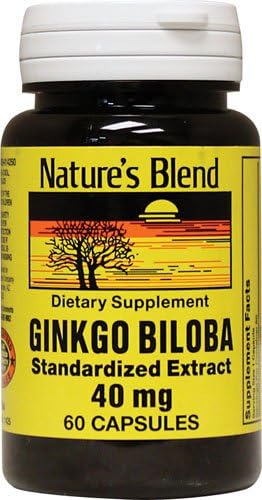 Nature's Blend Ginkgo Biloba 40 mg 60 Capsules
