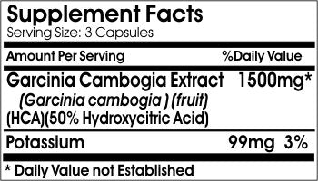 Naturetition Supplements Garcinia Cambogia Extract 1500mg with Potassium 99mg 90 Capsules