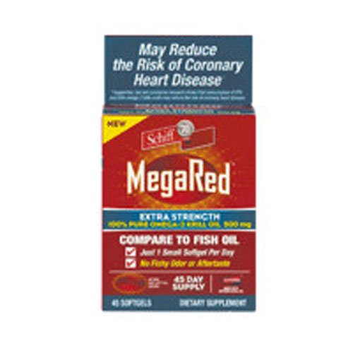 Schiff Mega Red Extra Strength Softgels, 45 Softgels