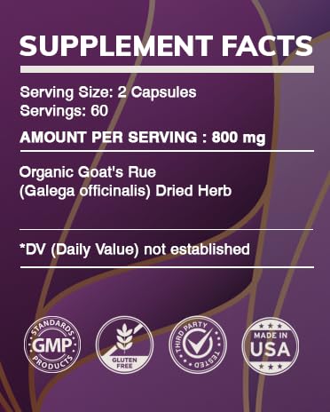 HerbEra Goat's Rue 400 mg, 60 Capsules