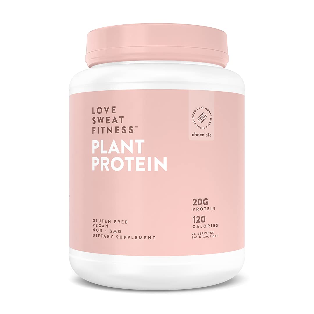 Love Sweat Fitness Organic Plant Based Protein Powder, Chocolate, 30.4 oz