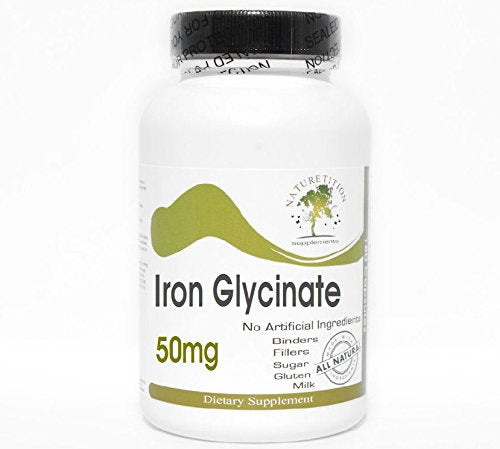 Naturetition Supplements Iron Glycinate 50 mg Capsules, 100 Capsules