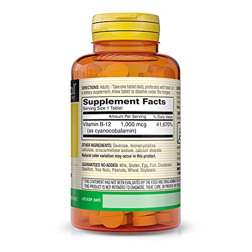 MASON NATURAL Vitamin B-12 1000 mcg Quick Dissolve, 300 Tablets