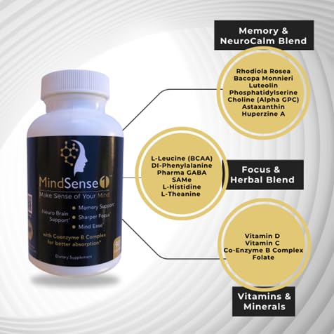 MindSense The Ultimate Nootropic Brain Support Supplement 180 Capsules