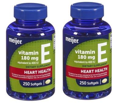 Kasa Style Vitamin E 180 mg (400 IU) dl-Alpha Dietary Supplement for Heart Health Softgels, 250 Count
