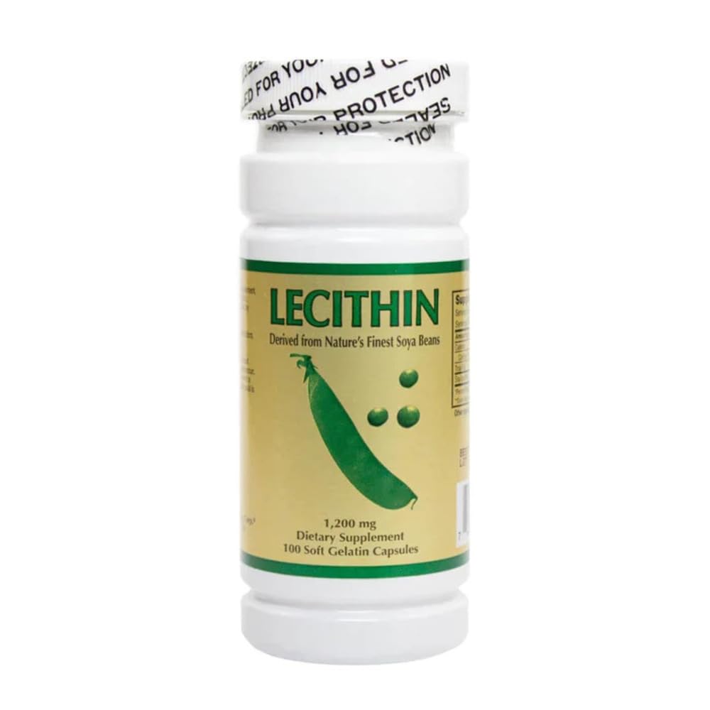 NCB NCB TECHNOLOGY Soy Lecithin 1,200 mg Non-GMO Capsule, 100 Capsules