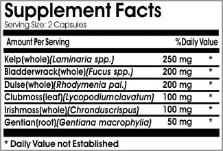 Naturetition Supplements Ultimate Greens Max - Kelp Bladderwrack Dulse Clubmoss Irish Moss Gentian Capsule 1