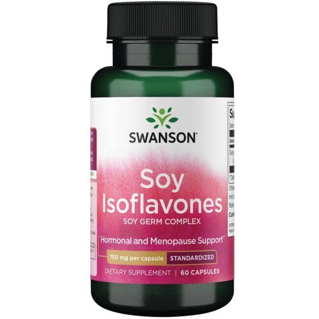 Swanson Soy Isoflavones 750 mg Capsules, 60 Count