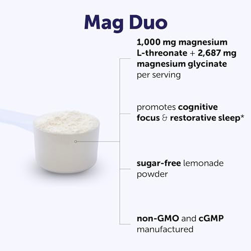 Micro Ingredients Mag Duo Magtein Magnesium L-Threonate Powder & Turmeric Curcumin Capsules, 2 Pack Bundle