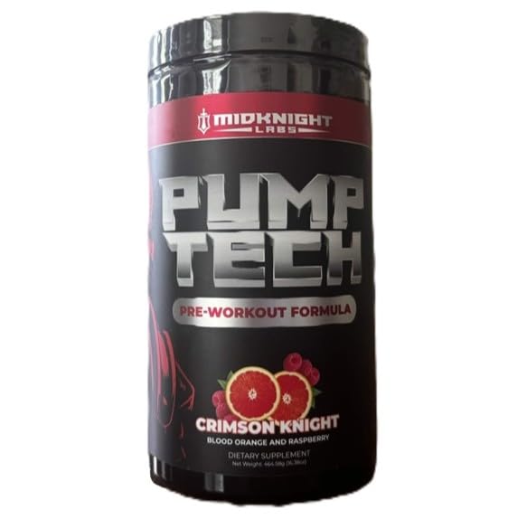 Midknight Labs PumpTech Pre-Workout for Pump and Focus Powder, 16 Servings