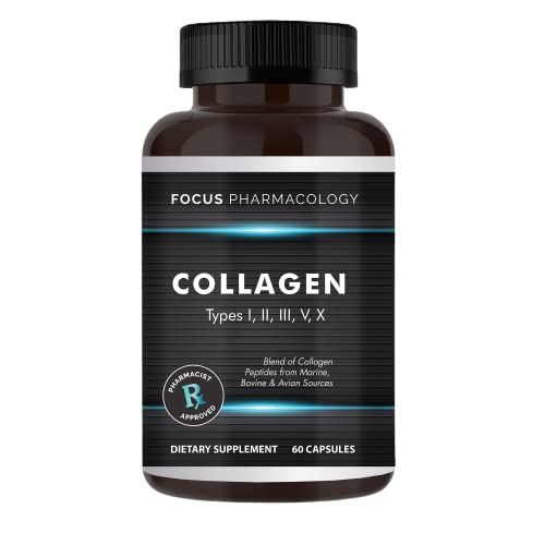 Focus Pharmacology Collagen Support Capsules, 60 Count