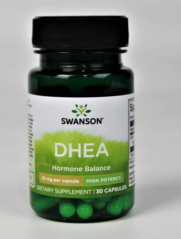 Swanson DHEA 25 mg Capsules, 30 Count