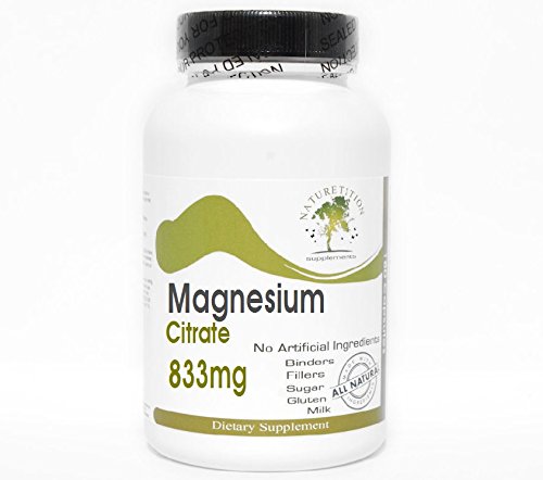 Naturetition Supplements Magnesium Citrate 833mg Capsules, 100 Count