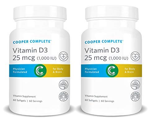 Cooper Complete Vitamin D3 1000 IU (Cholecalciferol) Softgels, 120 Count