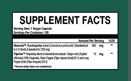 Harmony Nutraceuticals ShankhPushpi Supreme Ayurvedic Herbal Supplement Capsules 120 Count