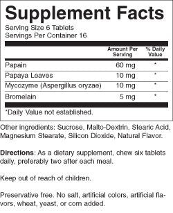 Nature's Blend Papaya Enzyme Tablets 100